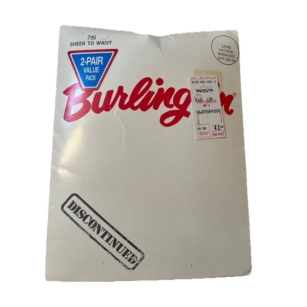 Burlington Single Pack 1 Sheer to Waist Open Pack 796 Long Oatmeal Sandalfoot